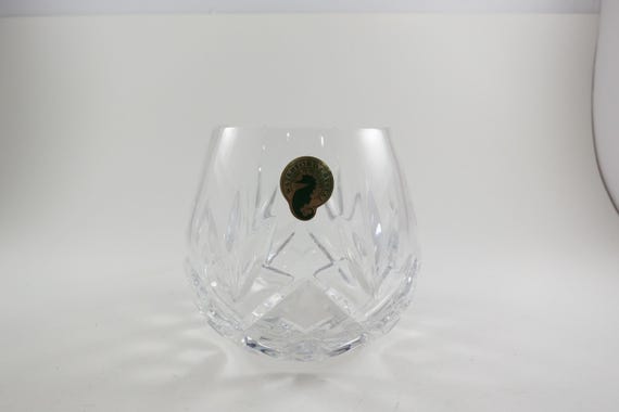 Vintage Waterford Crystal Amarent Crystal Votive Candle Holder with Sticker