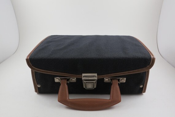 Vintage Early 80's 12 Cassette Holder Service Mfg Black and Tan Excellent Condition