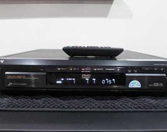 Vintage 2000's Black Sony DVD and CD Player 5 Disc Changer Model