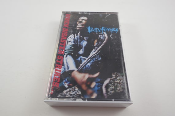 Vintage 1997 Cassette Tape When Disaster Strikes Busta Rhymes Hip Hop