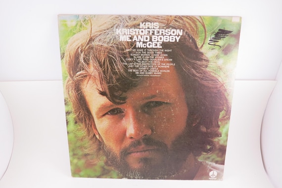 Vintage 1971 Kris Kristofferson "Me and Bobby McGee" Vinyl LP