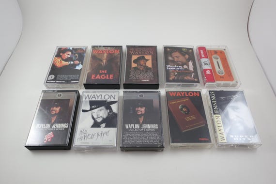 Vintage 1980's Waylon Jennings Cassette Tapes Excellent Condition New Classic Greatest Hits Always Been Crazy The Eagle Sold Individua