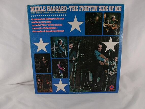 1970 Merle Haggard Vinyl LP Record: The Fightin' Side of Me Original Pressing EX