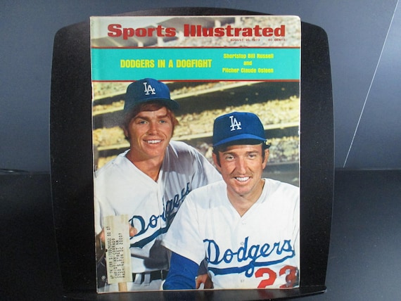 Vintage August 20, 1973 Sports Illustrated Magazine Dodgers in A Dogfight Bill Russell Claude Osteen Excellent Condition
