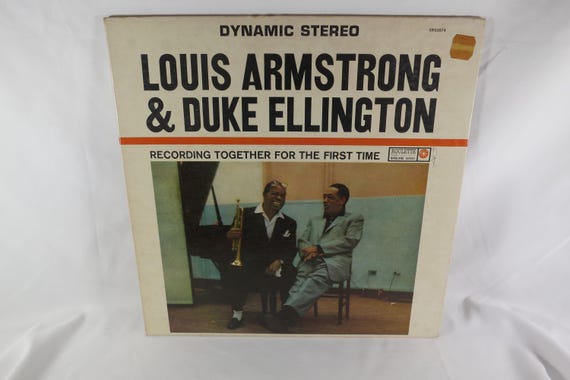 1961 Louis Armstrong & Duke Ellington Jazz LP Record (Good Condition)