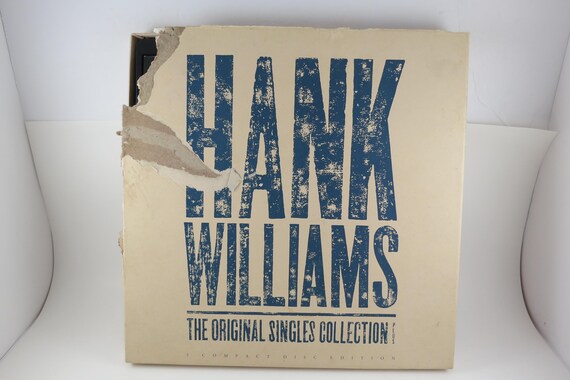 Vintage 1990 Hank Williams Singles Collection 3-CD Box Set with Book