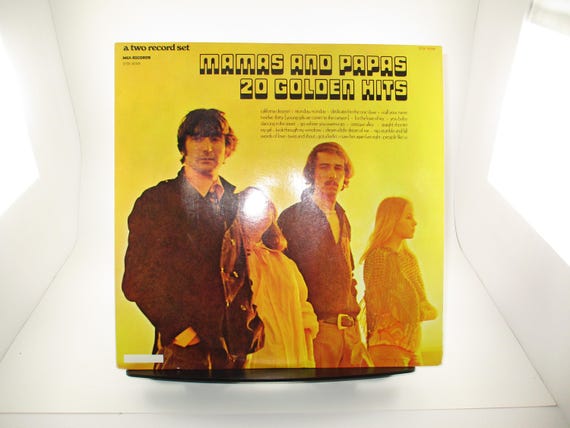 Vintage 1980 Vinyl LP Record Mamas and Papas 20 Golden Hits Near Mint Condition Two Record Set 68776