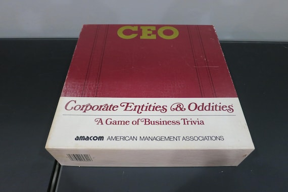 Vintage 1984 Ceo Corporate Entities And Oddities A Game Of Business Trivia Board Game