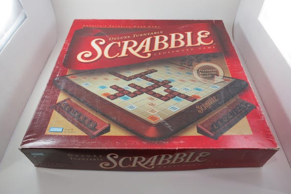 Vintage 2001 Deluxe Collector's Scrabble: Rotating Board, Complete