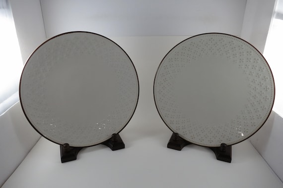 Pair of Vintage Pfaltzgraff Joanne 10 5/8 Inch Dinner Plates