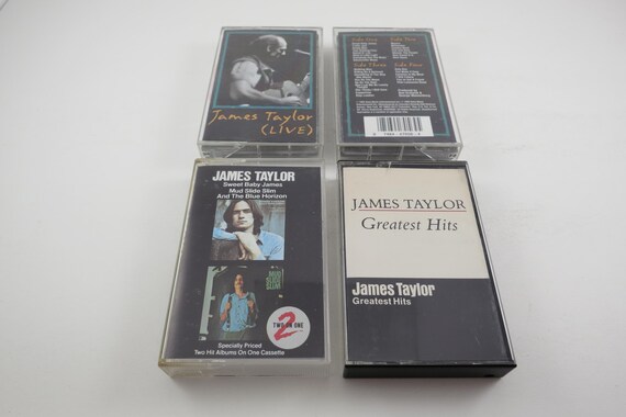Vintage 1980's James Taylor Cassette Tapes JT Sweet Baby James Greatest Hits That's Why I'm Here Mud Slide Slim Live Gorilla Sold Individual