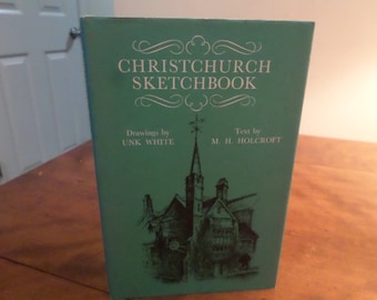 Vintage 1968 Hardcover Book Christchurch Sketchbook w/Dust Jacket Excellent Condition First Edition