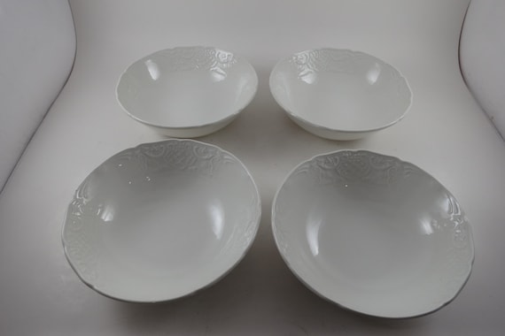 Vintage Johnson Brothers Athena Bone China Soup Bowls, Set of 4