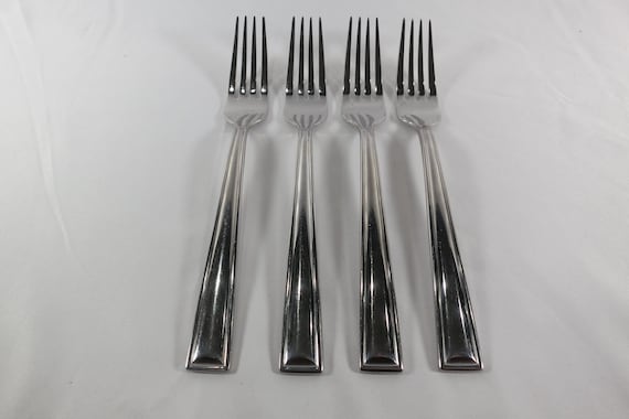 Gorham Stainless Flatware Marabella Pattern Glossy 8 1/8 Inch Forks Set of 4