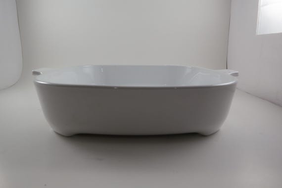 1980's Corning Ware MW-16 Micro Mate All/Just White Pattern Browning Pan Excellent Condition