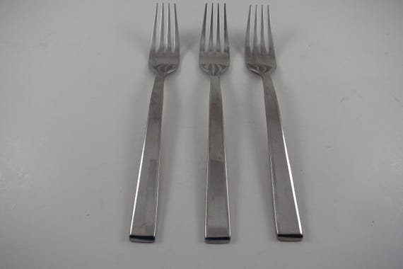 Set of 3 Dansk Meridian Pattern Flatware 7 3/8 Inch Salad Forks