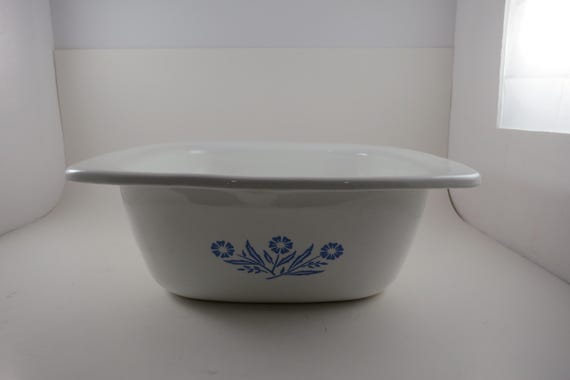 1979-1985 Corning Ware P-34-B Blue Cornflower 4 Quart Dutch Oven Excellent Condition