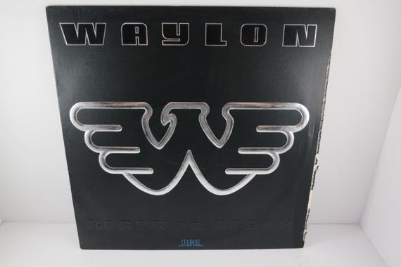 Vintage 1982 Vinyl LP Record Black on Black Waylon Jennings Excellent Condition 71098