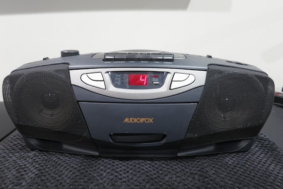 Vintage 1998 Audiovox Portable Boom Box CD Cassette