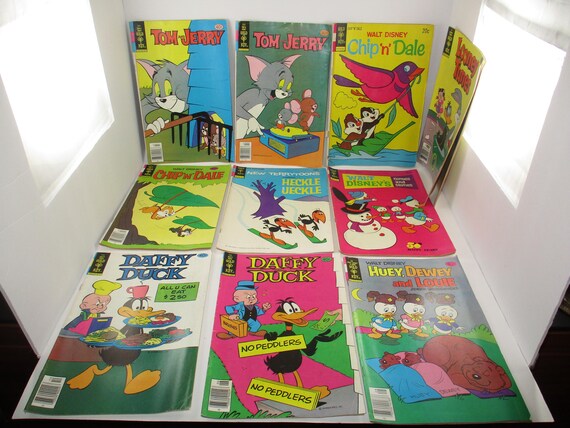 Collection of 10 1970's Gold Key Comic Books Excellent Condition Disney Terry Toons Looney  Chip N Dale Tom & Jerry Daffy Duck More