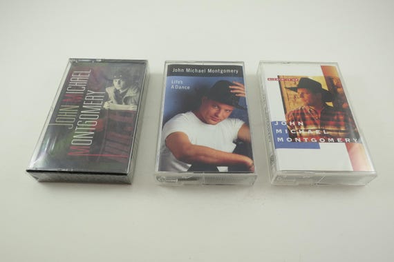 Vintage 1990's John Michael Montgomery Cassette Tapes Life's A Dance Self Titled JMM Kickin It Up  Sold Individually