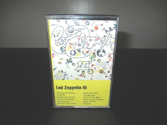 Vintage 1973 Cassette Tape Led Zeppelin III Rare German Pressing