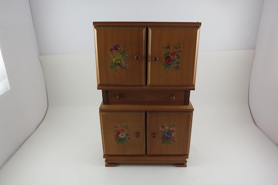 Vintage Barton's Creations Holland Child's Play Wardrobe Wooden 10 1/4 Inches Tall