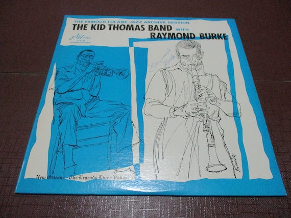 Vintage Vinyl LP Record New Orleans Jazz Legends Live Kid Thomas Band w/Raymond Burke SIGNED by Raymond Burke & 8 Members 57559