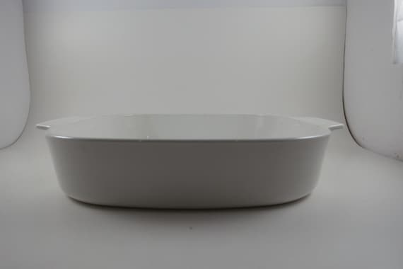 Vintage 1980s Corning Ware Microwave Cooker Just White 10 Inch M-10-GRB