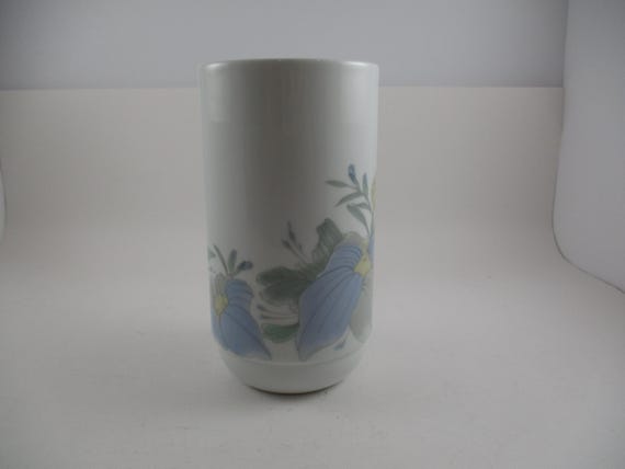Vintage Rosenthal Studio Line Vase: German China Blue Floral Decor