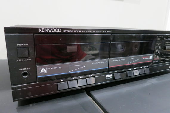 Vintage Kenwood Double Cassette Deck KX-56W: Dolby N/R, Hi-Speed Dubbing