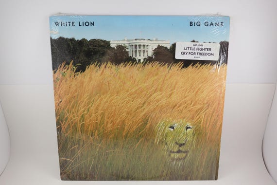 Vintage 1989 Vinyl LP Record Big Game White Lion Near Mint Condition With Hype Sticker Factory Shrink Wrap 71474