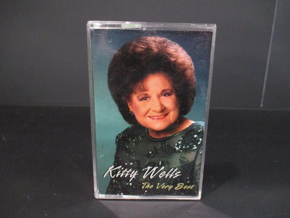 Vintage 1996 Cassette Tape The Best Kitty Wells Signed by Kitty and Johnny & Bobby Wright Near Mint Condition with Concert Ticket Stub