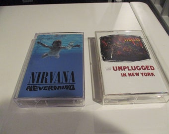 Vintage 1990's Nirvana Cassette Tapes Nevermind Unplugged in New York Sold Individually