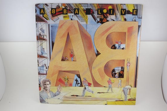 Vintage 1986 ABBA Live Vinyl LP Record
