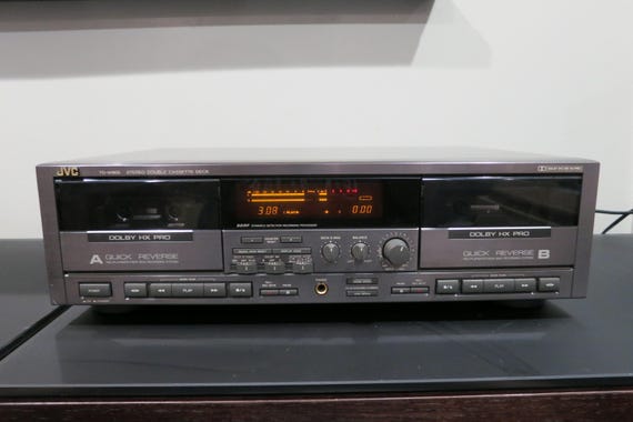 Vintage JVC Double Cassette Deck: VU Meters High Bias Recording