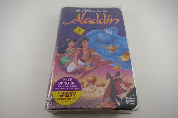Sealed Black Diamond Aladdin VHS Tape Clamshell Case