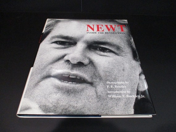 Vintage 1995 Hard Cover Book Inside the Revolution Newt Gingrich SIGNED by Newt and PF Bentley Excellent Condition