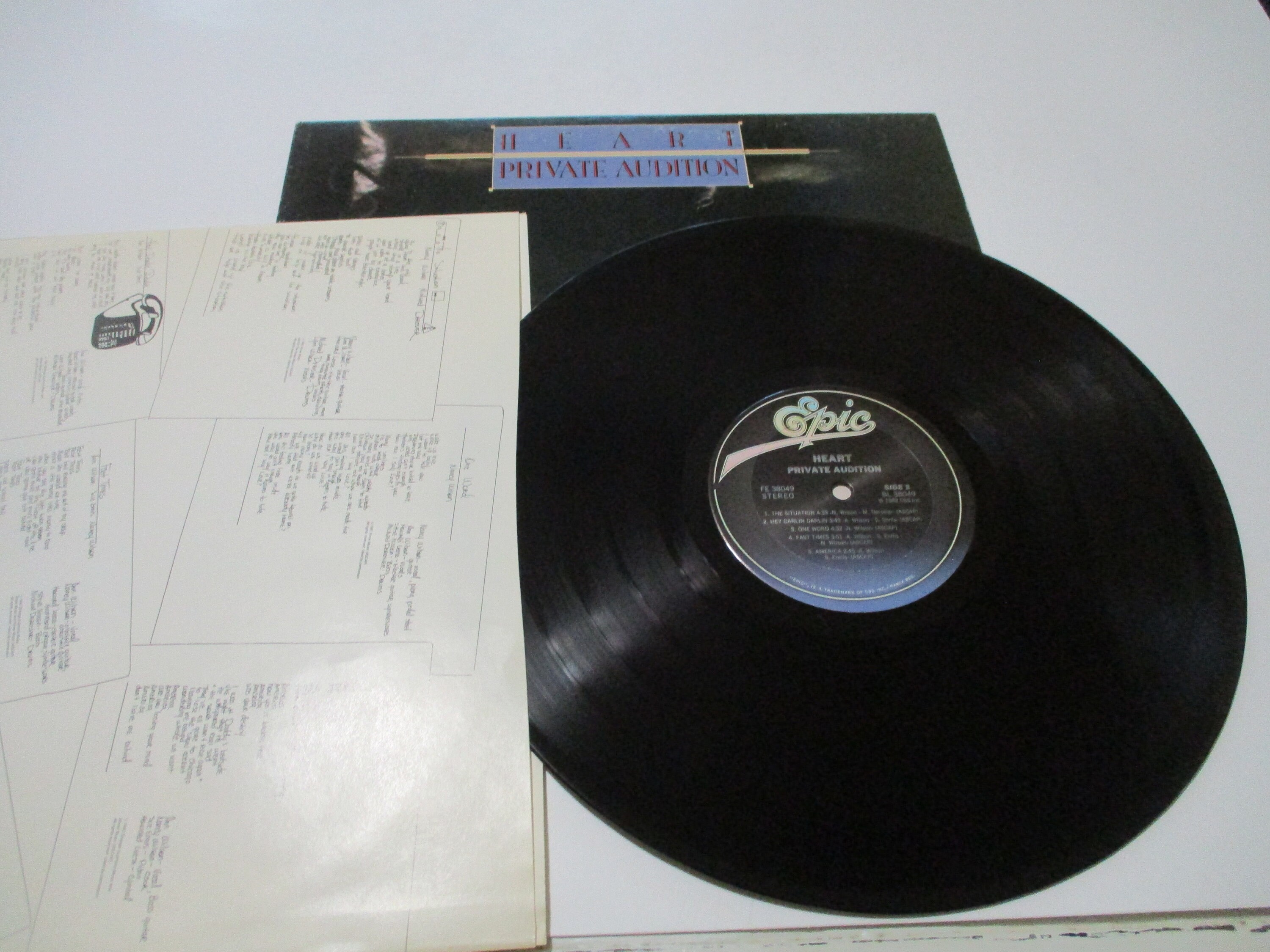 Vintage 1982 Vinyl LP Record Heart Private Audition