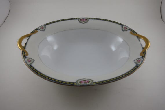Vintage 1920's Noritake Kenosha Pattern 9 Inch Oval Vegetable Bowl