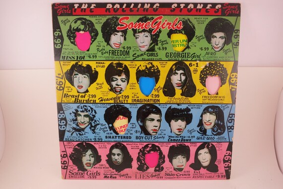 Vintage 1978 Rolling Stones 'Some Girls' LP Vinyl Record: Diecut Cover