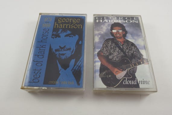 Vintage 1980's George Harrison Cassette Tapes Living In the Material World Cloud Nine Dark Horse Best Of Sold Individually