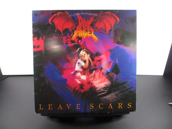 Vintage 1989 Vinyl LP Thrash Metal Record Leave Scars Dark Angel Excellent Condition Combat Label 68150