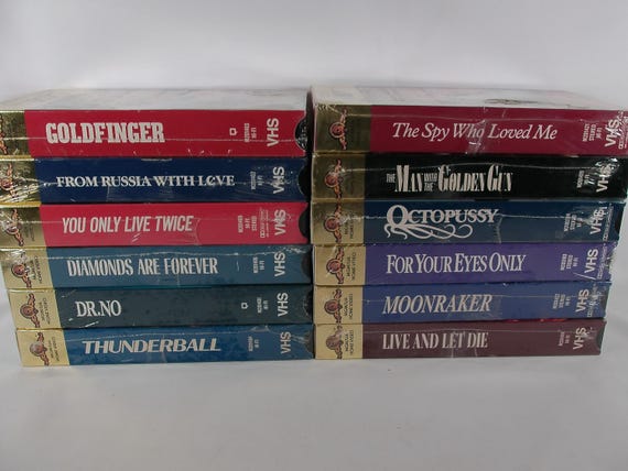 Collection of 12 MGM James Bond 007 VHS Tapes All Still Factory Sealed