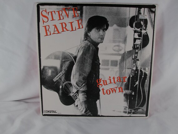 1986 Vinyl LP Record Guitar Town Steve Earle EX