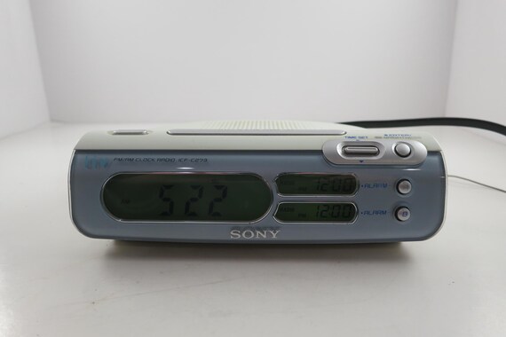 Vintage 1990's Sony Dream Machine FM/AM Digital Clock Radio Alarm Clock Model ICF-C273  Works Perfect