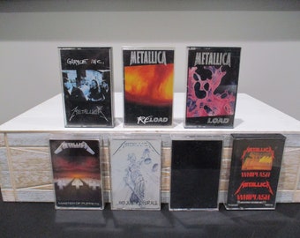 SALE Vintage 1980's/90's Metallica Cassette Tapes Garage Inc Ride The Lightning Master of Puppets Reload Load And Justice Sold Individually