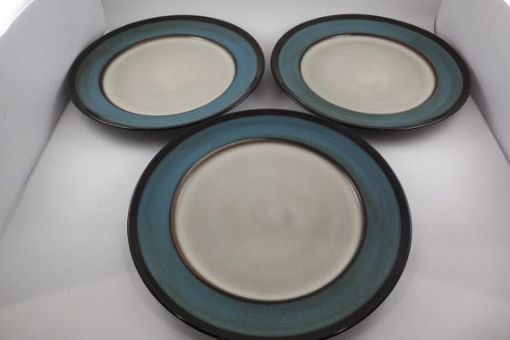 Set of Three Vintage Mikasa Gourmet Basics Belmont Pattern 11 Inch Dinner Plates