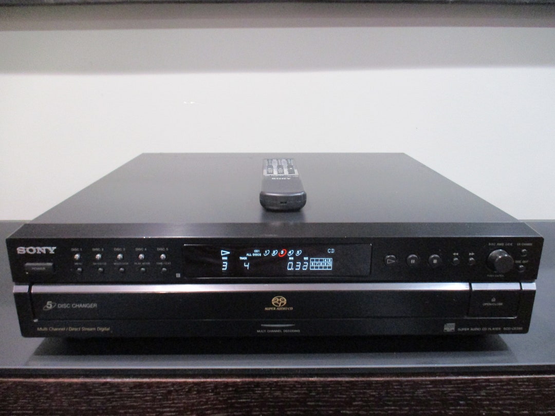 Sony SCDCE595 Super Audio CD Player 5 Disc Changer With Remote Works