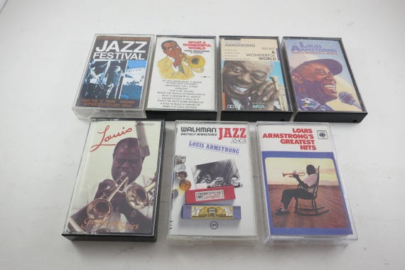 Vintage Louis Armstrong Jazz Cassette Tape - 1980s Album